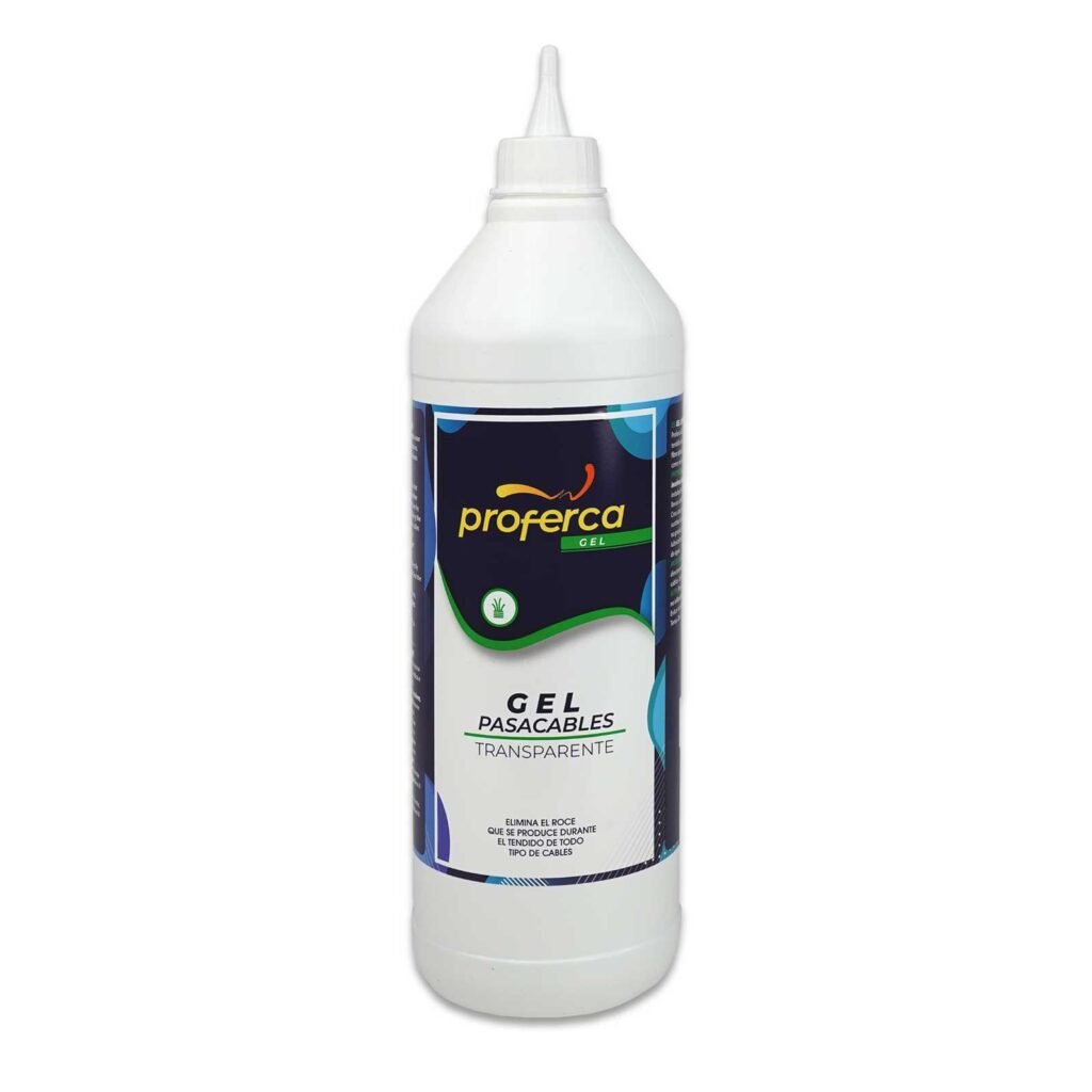 Gel pasacables profesional Proferca de 1000ml para facilitar el deslizamiento de cables
