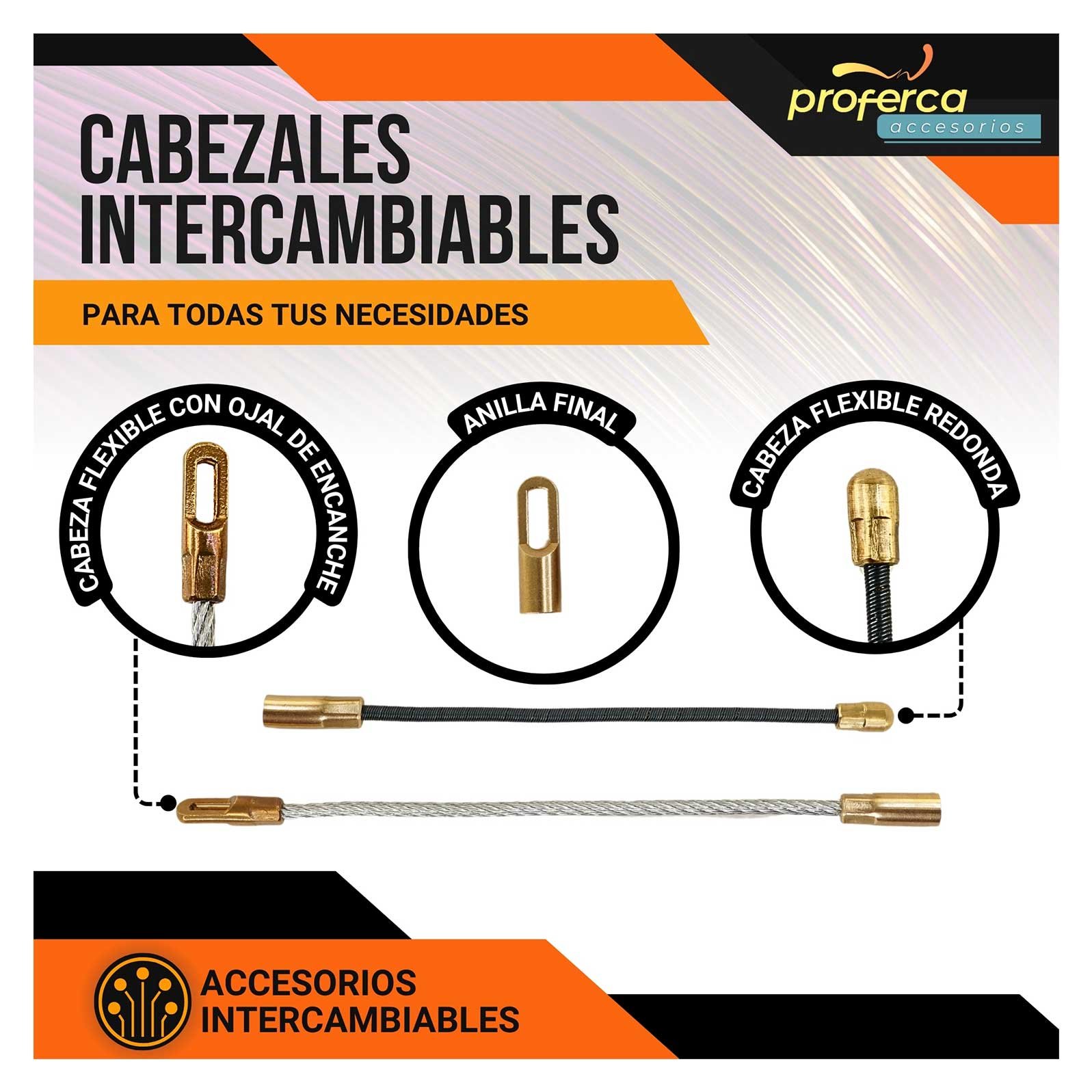 Kit Accesorios Guía Pasacables Profesional 4.5mm - Imagen 7