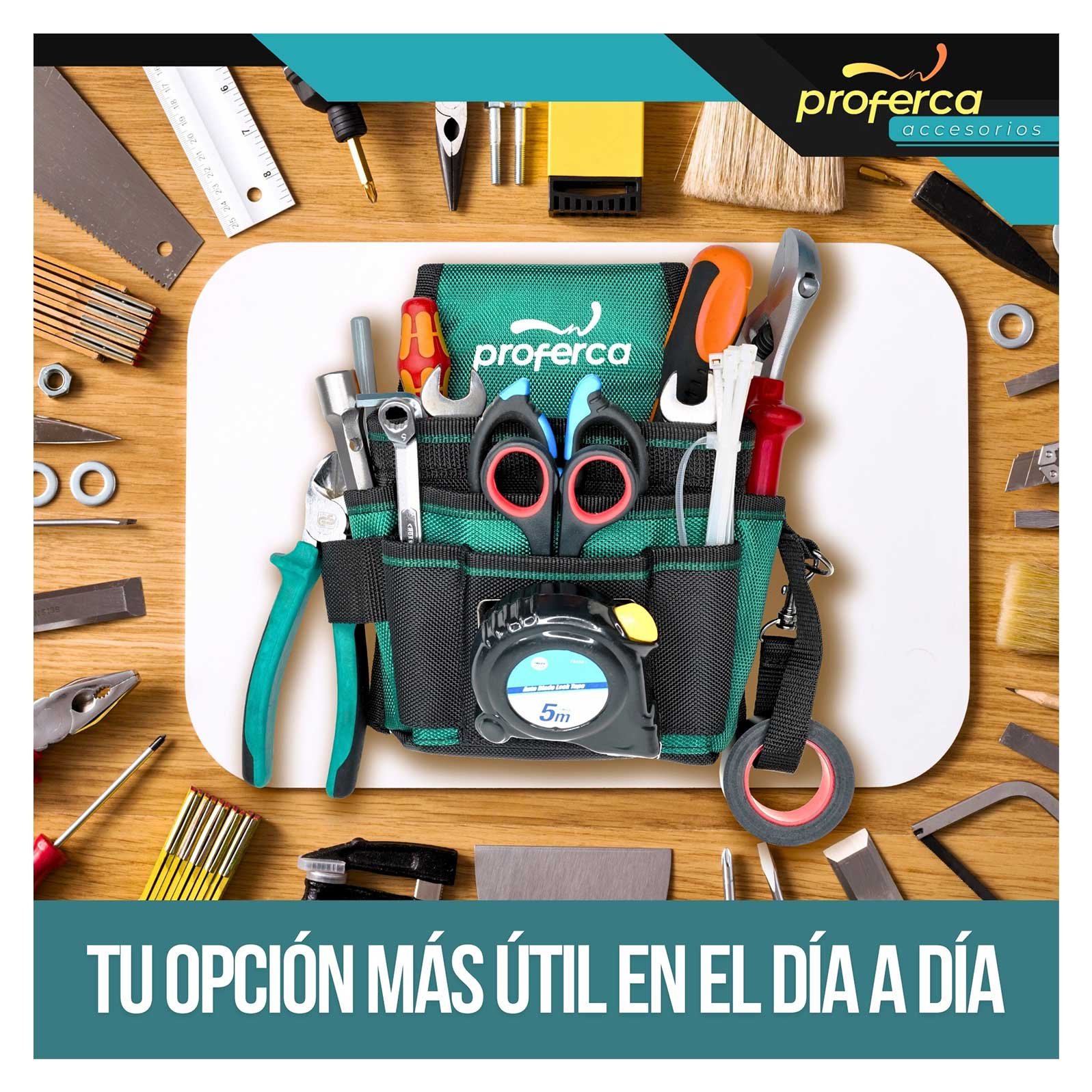 Cinturón Portaherramientas Proferca con múltiples Bolsillos - Imagen 2