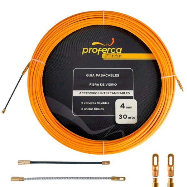 Guía Pasacables Profesional fibra de vidrio 4mm x 30m