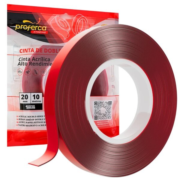 Cinta de Doble Cara Acrílica 20mm x 10m