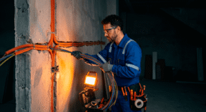 Cómo hacer la instalación eléctrica de una casa - tendido de cables en pared